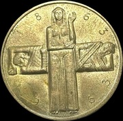 Srebrna moneta Szwajcaria 5 franków Czerwony Krzyż 1963 Ag 835, 15g