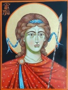 Święty Archanioł Michał, ikona pisana ręcznie, chrzest, komunia, prezent 