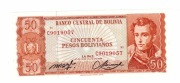 BOLIWIA 50 PESOS 1962 P162 10353