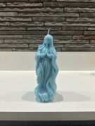 ŚWIECZKA OZDOBNA POSTACI ŚWIĘTYCH - niebieska