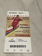 Bilet kolekcjonerski Polska Ukraina eliminacje Mistrzostw Europy 2010