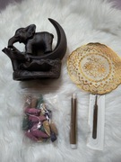 Ceramiczny kominek słoń plus kadzidełka 