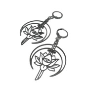 Kolczyki Lotos Sztylet Księżyc Moon Sword Lotus Magia Mystical