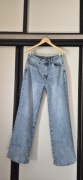 Jasno niebieskie jeansy wide leg high waist 42/XL