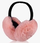 Nauszniki ciepłe, różowe składane. Dla kobiet i dziewcząt. 