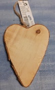 Serce naturalne z drewna