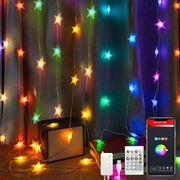 Lampki w kształcie gwiazd 5m Ozdoby swiateczne 