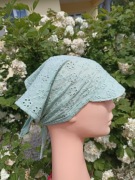 Wiązana chusta z daszkiem muślinowa czapka muślin