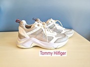 Buty, sneacersy Tommy Hilfiger, rozmiar 39/40, białe/szare, gruba podeszwa