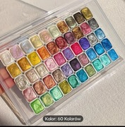 Farby akwarelowe z perłowym połykiem 60x