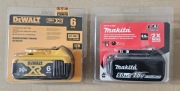 ZESTAW BATERII DEWALT I MAKITA 