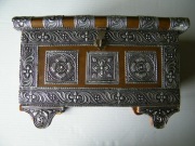 Vintage ozdobny duży kuferek na biżuterię w stylu Perskim