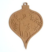 Scrapki Papierowe - Baza BOMBKA SOPEL 2D JELEŃ RENIFER kraft.