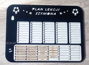 Plan lekcji, drewniany, duży, puzzle 