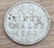48 einen Thaler Meklemburgia 1863