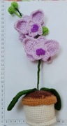 fioletowa Orchidea, ręcznie robione