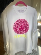 Bluza oversized od S-XL ala Versace biała bawełna 