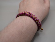 Bransoletka czerwone oko tygrysa zapinana na węzeł