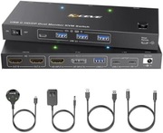 YOUTINGHDAV KVM Switch 2 PC 2 monitory USB C