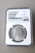 10 zł. 1933 " Polonia " NGC  UNC  DETAILS  /rzadka/