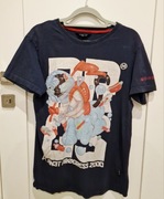 T-shirt CROPP XS S granatowy bluzka z krótkim rękawem młodzieżowy