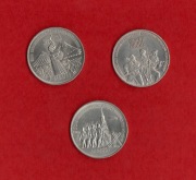3 ruble 1987 1989 1991 zestaw 3 sztuki