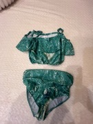 Strój kąpielowy dwuczęściowy nowy 140 cm zielony