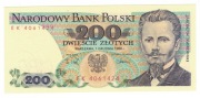 Polska 200 zł 1988 r UNC seria EK