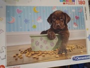 puzzle 180 super color lovely puppy clementoni