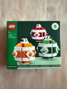 LEGO 40604 zestaw świątecznych ozdób, nowy