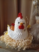 Kurka. Koszyczek na jajka. Hand made 