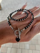 Naszyjnik Choker z Kamieni Naturalnych Onyks Jadeit Hematyt 