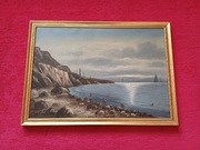 Stary obraz na płótnie Hans Peter Engmann (1879 -1938) .