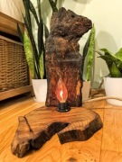 Drewniana lampka handmade
