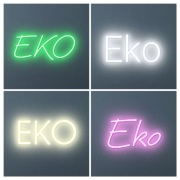 NEON EKO SZYLD REKLAMOWY LED TEKST DOWOLNY EKOLOGICZNE 