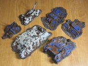 Tereny Wraki czołgów Space Marines do Warhammer 40k Pomalowane Tabletop SF