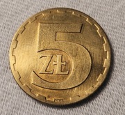 Moneta 5zl z roku 1977 bardzo ładna  
