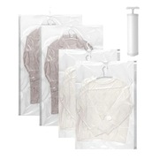 4x Wiszące Worki Próżniowe Z Wieszakiem 2 Rozmiary + Pompka