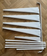 Ikea ALGOT wsporniki 4x58cm 1x38cm + półki + wieszak