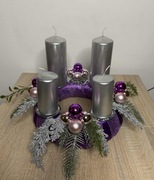 Stroik świąteczny adwentowy wieniec