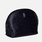 FUERTA - Granatowa kosmetyczka / etui na pieczątki skórzane