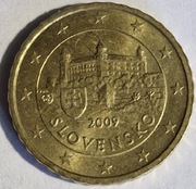 Rzadka moneta, 10 centów euro 2009 Slovensko,