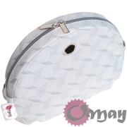 Organizer Obag MOON LIGHT szary – frezy siwe 2 kieszenie | OMAY Handmade