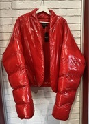 Kurtka czerwona bomberka Red Boxy Puffer Bomber BoohooMan