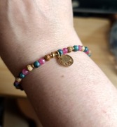 Bransoletka z naturalnego jaspisu,turmalinu oraz zoisytu.