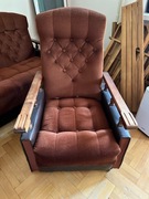 Wygodny fotel wypoczynkowy PRL / vintage