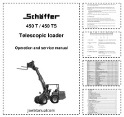 Schaffer 450T 450TS Operation Service Manual Instrukcja operatorsko serwiso