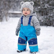 Spodnie zimowe narciarskie 80-86 na zimę sanki wiosnę szelki polar