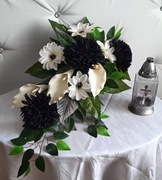 Komplet Kompozycja duża na grób , chryzantemy 