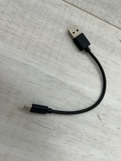 Kabel / przejściówka USB - USB Micro, czarny, 18 cm